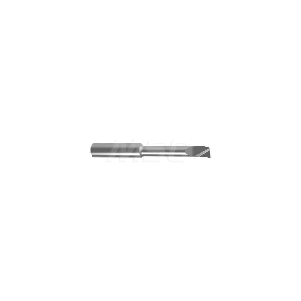 Internal Boring Bar: 0.2756″ Min Bore, 1.6535″ Max Depth, Left Hand Cut, Carbide 2.6378″ OAL, 0.0039″ Corner Radius