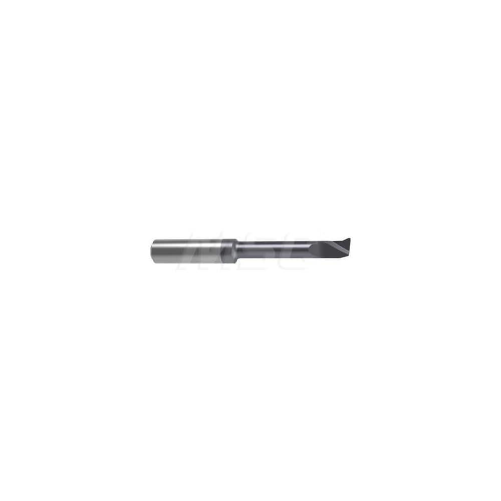 Internal Boring Bar: 0.2756″ Min Bore, 1.8504″ Max Depth, Right Hand Cut, Carbide 2.8346″ OAL, 0.0039″ Corner Radius