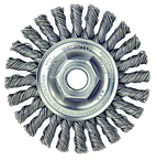 4" Diameter - 5/8-11" Arbor Hole - Knot Cable Twist Steel Wire Straight Wheel - Top Tool & Supply