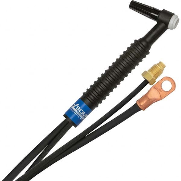 PRO-SOURCE - 125 Amp 12-1/2' Rubber Outfit 9F Air Cooled TIG Welding Torch Kit - Top Tool & Supply