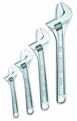 4 Piece Chrome Adjustable Wrench Set - Top Tool & Supply