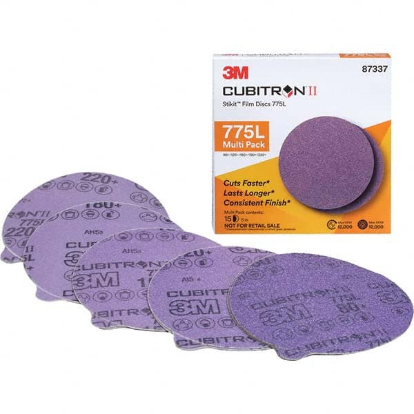 3M - Adhesive-Backed/PSA Discs Disc Diameter (Inch): 5 Abrasive Material: Ceramic - Top Tool & Supply