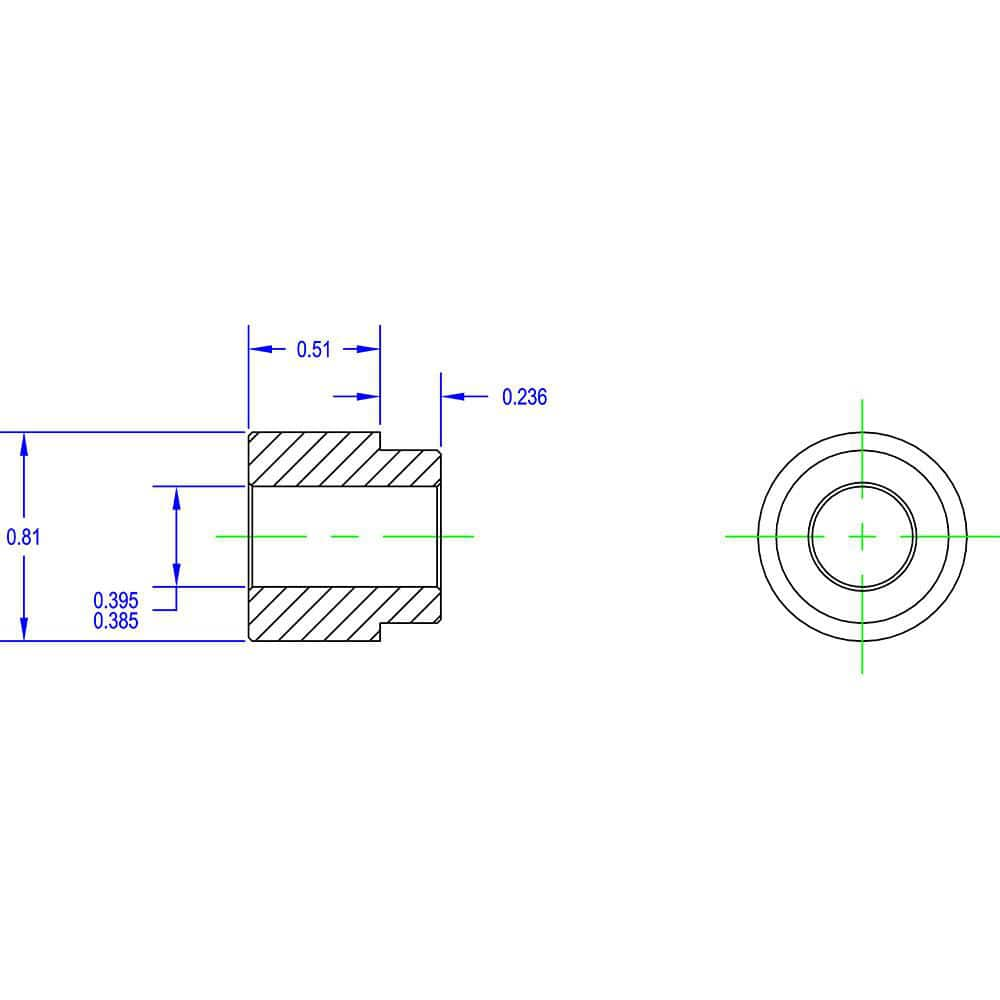 Drive Tighteners, Idlers & Aligners; Product Type: Mounting Adapter; Material: Steel; Width (Inch): 1; Width (Decimal Inch): 1; Mounting Hole Diameter: 0.3850; Bore Diameter: 0.6690; Overall Diameter: 0.810; Minimum Order Quantity: Steel; Material: Steel;