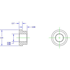 Drive Tighteners, Idlers & Aligners; Product Type: Mounting Adapter; Material: Steel; Width (Inch): 1; Width (Decimal Inch): 1; Mounting Hole Diameter: 0.3850; Bore Diameter: 0.6690; Overall Diameter: 0.810; Minimum Order Quantity: Steel; Material: Steel;