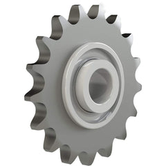 Chain Idler Sprockets; Bore Diameter: 17.0000; Pitch: 0.5 in; Compatible Shaft Diameter: 0.669 in; Number Of Strands: 1; Bearing Type: Ball; Material: Glass Reinforced Nylon; Number of Teeth: 17; Minimum Order Quantity: Glass Reinforced Nylon; Shaft Diame