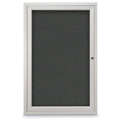 Letter Boards; Type: Enclosed; Width (Inch): 24; Material: Felt; Color: Gray; Number of Doors: 1.000; Material: Felt