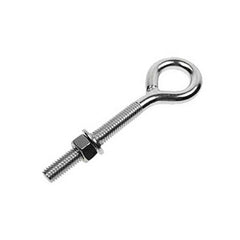 Fixed Lifting Eye Bolt: Without Shoulder, 2,600 lb Capacity, 1/2 ™ Thread, Steel Partially Threaded, 3-1/4″ Shank, 1-1/2″ Thread Length