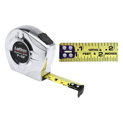 Tape Measure: 33' Long, 3.9″ Width, Yellow Blade 0.0625″ Graduation