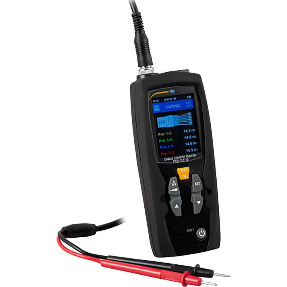 Cable Testers; Cable Type: Wire Leads; Display Type: TFT; LCD; Data Line Polarity Indicator: No; Wifi Capability: No; Poe/Poe+ Detection: No; Tone Generator: No; Wiremapping: No; Cable Length Display: Yes; Distance To Fault: Yes; Pair Tracing: No; Connect