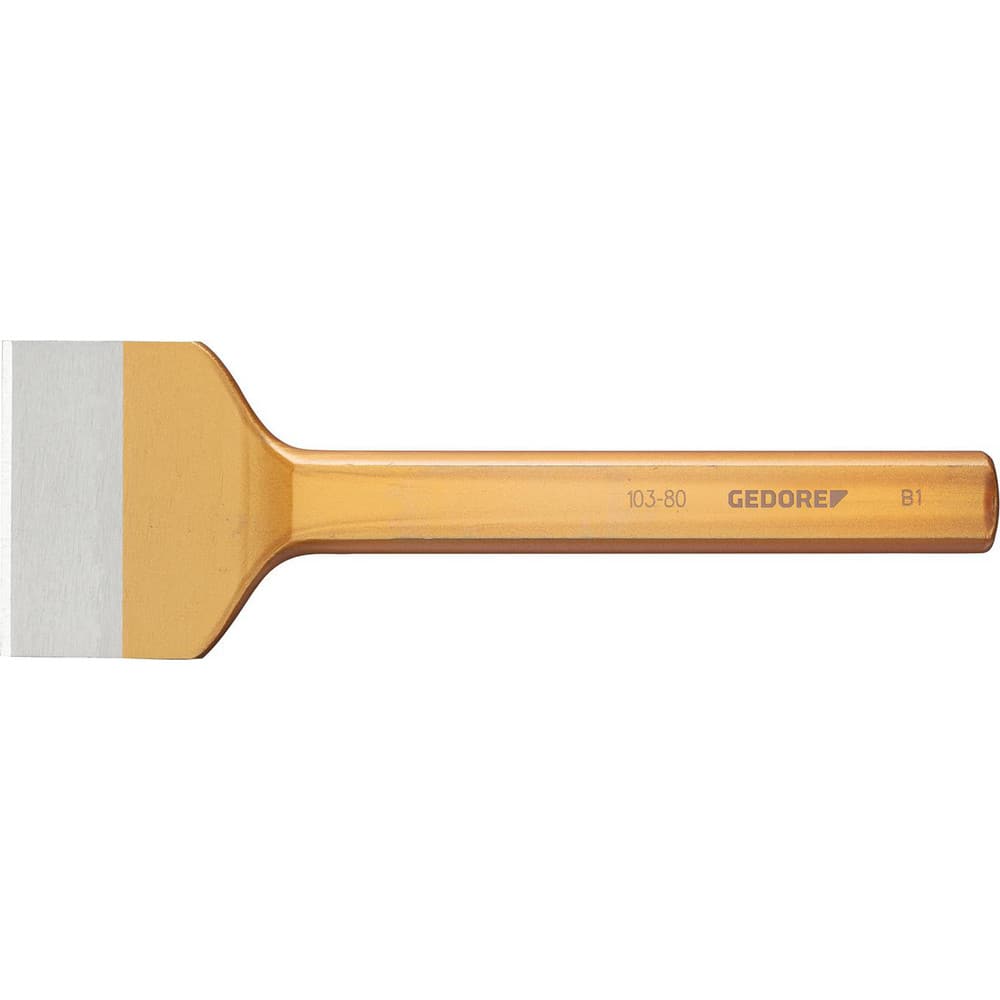 Chisels; Chisel Style: Brick Chisel; Blade Width (Inch): 50 mm; Tip Shape: Straight; Body Material: Vanadium Steel; Features: Striking Heads Inductively Tempered; With Broad Blade to Chisel Joints Into Walls; Tiles; Plaster; Overall Length (Inch): 250.00;