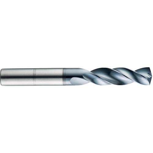 ‎#19 Dia. × 1/4″ Shank × 1-1/4″ Flute Length × 3-1/4″ OAL, 5xD, 145°, TA, 2 Flute, External, Round Solid Carbide Drill - Exact Industrial Supply