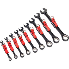 Wrench Sets; Set Type: Combination Wrench; Wrench Size: 1/2 in, 1/4 in, 11/16 in, 3/4 in, 3/8 in, 5/16 in, 5/8 in, 7/16 in, 9/16 in; Material: Steel; Finish: Chrome-Plated; Black; Overall Length: 5 in to 9 3/4 in; Non-sparking: No; Corrosion-resistant: Ye