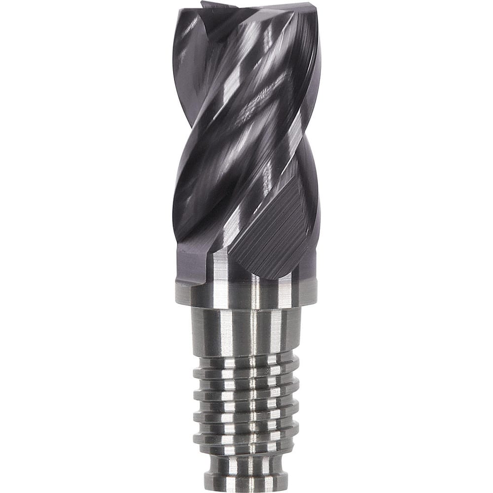 Corner Radius & Corner Chamfer End Mill Heads; Connection Type: Duo-Lock 12; Centercutting: Yes; Flute Type: Helical; Series: Haimer Mill Power Series; Number Of Flutes: 4; Overall Length: 0.94