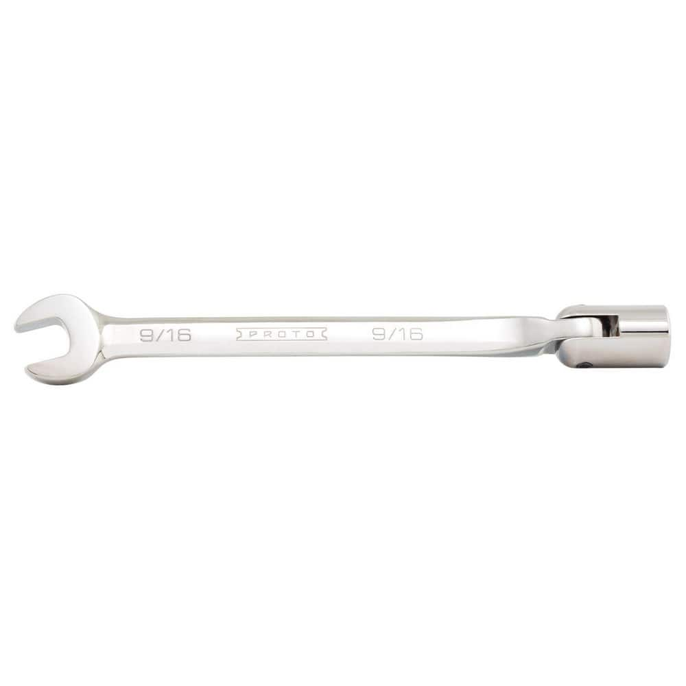 Combination Wrench: 0.563'' Head Size, 15 ° Offset 8.63'' OAL, Steel, Satin Finish