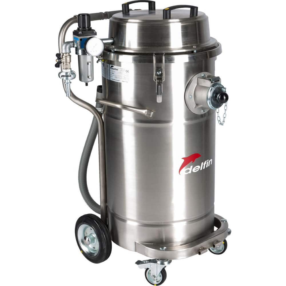 HEPA & Critical Vacuum Cleaners; Vacuum Type: Industrial Vacuum; Power Type: Air; Filtration Type: Unrated; Tank Capacity (Gal.): 21 gal; Tank Material: Steel; Maximum Air Flow: 176.6; Bag Included: No; Vacuum Collection Type: Canister; Sound Level: 73; O