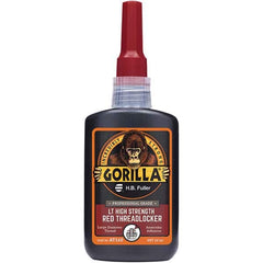 GorillaPro - 50 mL Bottle, Red, High Strength Threadlocker - Top Tool & Supply