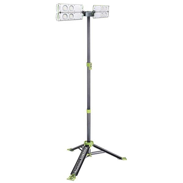 PowerSmith - Portable Work Lights Portable Type: Floor; Twin Angle Light; Tripod Lamp Type: LED - Top Tool & Supply