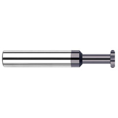 Harvey Tool - 3/8" Cut Diam, 0.0938" Cut Width, 3/8" Shank, Straight-Tooth Woodruff Keyseat Cutter - Exact Industrial Supply