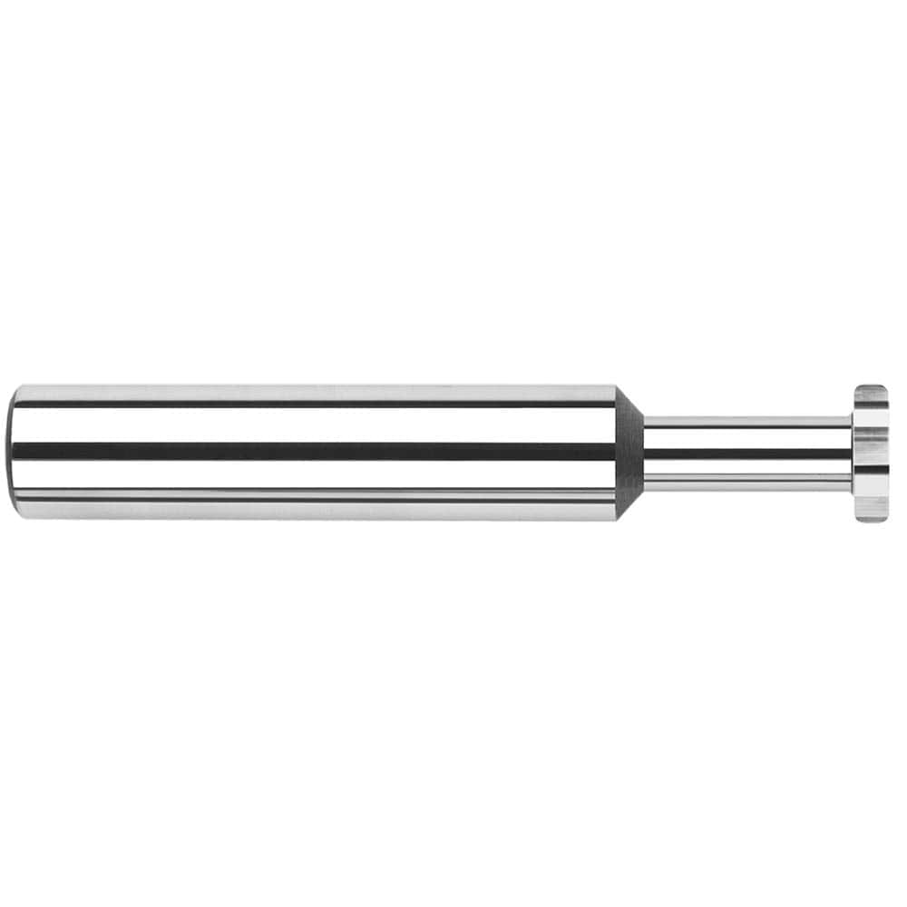 Harvey Tool - 1/2" Cut Diam, 1/4" Cut Width, 1/2" Shank, Straight-Tooth Woodruff Keyseat Cutter - Exact Industrial Supply