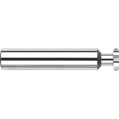 Harvey Tool - 3/8" Cut Diam, 1/8" Cut Width, 3/8" Shank, Straight-Tooth Woodruff Keyseat Cutter - Exact Industrial Supply