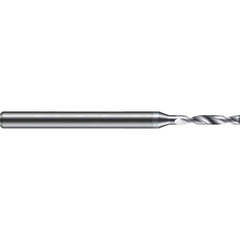 Jobber Length Drill Bit: 0.12″ Dia, 180 °, Solid Carbide TiB2 Finish, Right Hand Cut, Spiral Flute, Straight-Cylindrical Shank