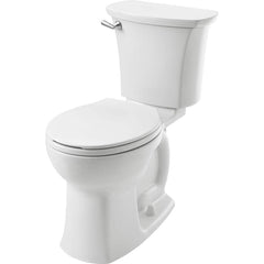 American Standard - Toilets; Type: Two-piece ; Bowl Shape: Round ; Mounting Style: Floor ; Gallons Per Flush: 1.28 ; Overall Height: 30.25 ; Overall Width: 18.875 - Exact Industrial Supply