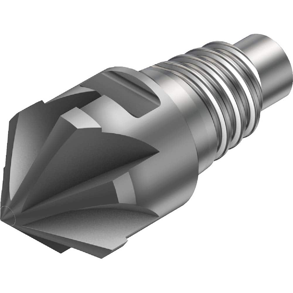 Sandvik Coromant - Corner Radius & Corner Chamfer End Mill Heads; Mill Diameter (mm): 4.50 ; Mill Diameter (Decimal Inch): 0.1772 ; End Type: Corner Radius ; Corner Radius (mm): 6 ; Number of Flutes: 6 ; Material: Solid Carbide - Exact Industrial Supply