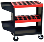 Tool Storage Cart - Holds 36 Pcs. 50 Taper - Black/Red - Top Tool & Supply