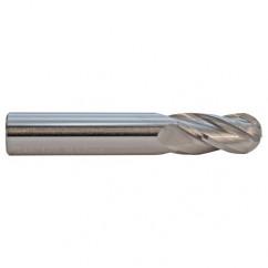 1.5mm TuffCut GP Standard Length 4 FL Ball Center Cutting End Mill ALtima coated - Top Tool & Supply