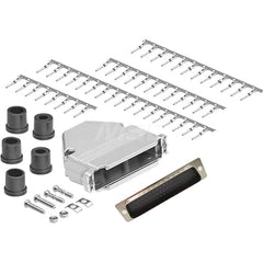 Male D-Sub RS-232 Serial DB50 Adapter Zinc Housing, Nickel-Plated, For Data Networks, Serial Data Transmission Device Management & Instrument Control