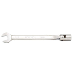 Combination Wrench: 0.625'' Head Size, 15 ° Offset 9.5'' OAL, Steel, Satin Finish