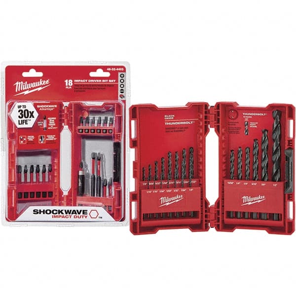 Milwaukee Tool - Drill Bit Sets System of Measurement: Inch Drill Bit Material: High Speed Steel - Top Tool & Supply