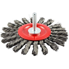 Norton - 4" OD, Standard Twist Knot Carbon Wheel Brush - Top Tool & Supply