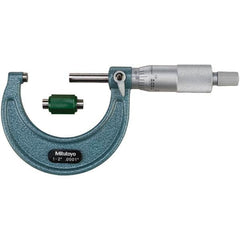 Mitutoyo - Mechanical Outside Micrometers Minimum Measurement (Decimal Inch): 1.0000 Maximum Measurement (Decimal Inch): 2.0000 - Top Tool & Supply