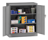 36"W x 18"D x 42"H Counter High Knocked-Down Storage Cabinet, 2 Adj. shelves, w/Raised Bottom - Top Tool & Supply