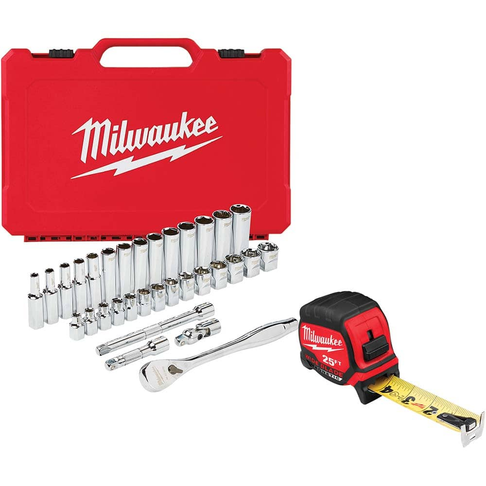 Milwaukee Tool - Socket Sets Measurement Type: Metric Drive Size: 3/8 - Top Tool & Supply