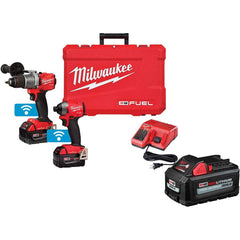 Milwaukee Tool - Cordless Tool Combination Kits Voltage: 18 Tools: 1/2" Drill/Driver; 1/4" Impact Driver - Top Tool & Supply