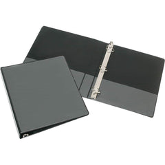 Ability One - Ring Binders; Binder Type: 3 Hole Binder ; Capacity: 1" ; Color: Black ; Material: Vinyl ; Size: 8 1/2 x 11 - Exact Industrial Supply