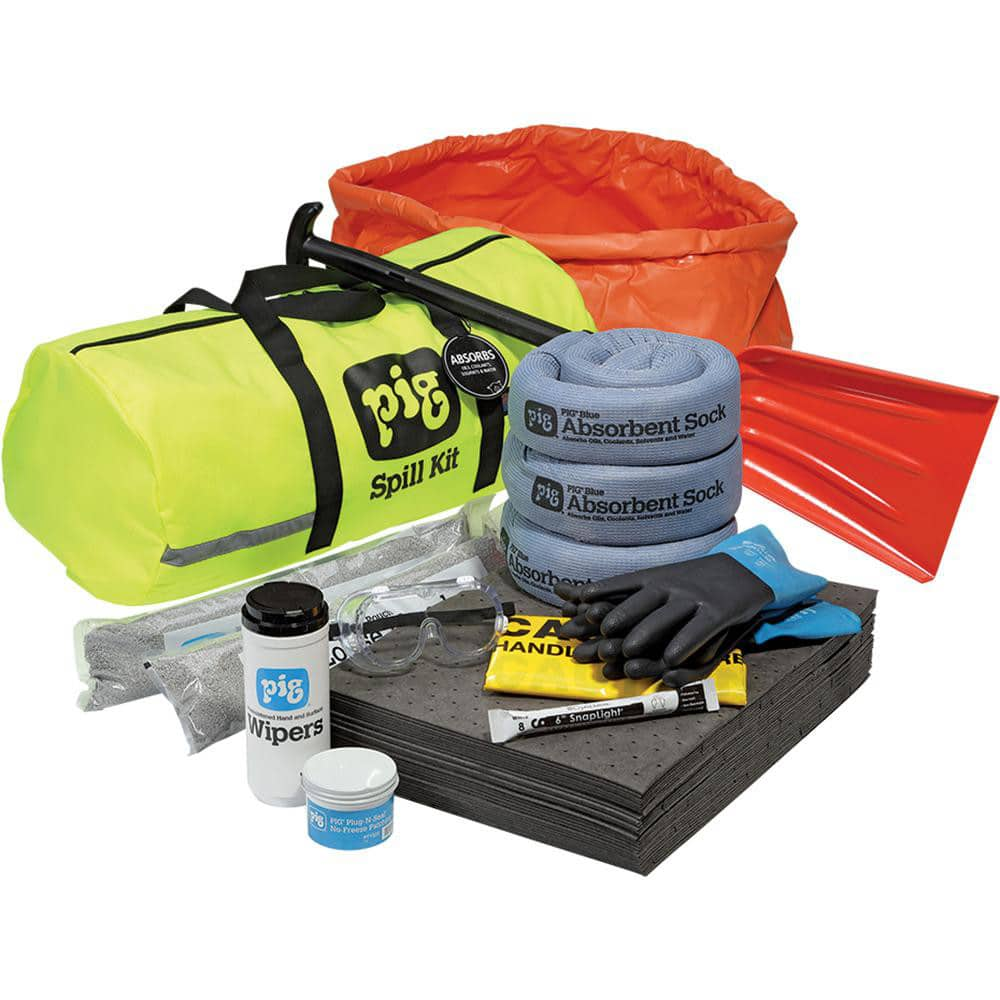 Spill Kits; Kit Type: Universal Spill Kit; Container Type: Bag; Absorption Capacity: 8.8 gal; Color: Hi-Vis Yellow; Portable: Yes; Capacity per Kit (Gal.): 8.8 gal