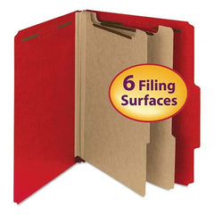 SMEAD - File Folders, Expansion Folders & Hanging Files Folder/File Type: Classification Folders with Tob Tab Fastener Color: Red - Top Tool & Supply