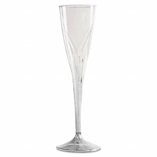 WNA - Classicware One-Piece Champagne Flutes, 5 oz, Clear, Plastic, 10/Pack - Top Tool & Supply