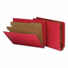 UNIVERSAL - File Folders, Expansion Folders & Hanging Files Folder/File Type: Classification Folders with Tob Tab Fastener Color: Red - Top Tool & Supply