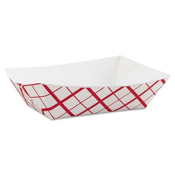 SCT - Paper Food Baskets, 3lb, Red/White, 500/Carton - Top Tool & Supply