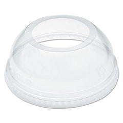 DART - Open-Top Dome Lid for 16-24 oz Plastic Cups, Clear, 1.9" Diam Hole, 1000/Carton - Top Tool & Supply