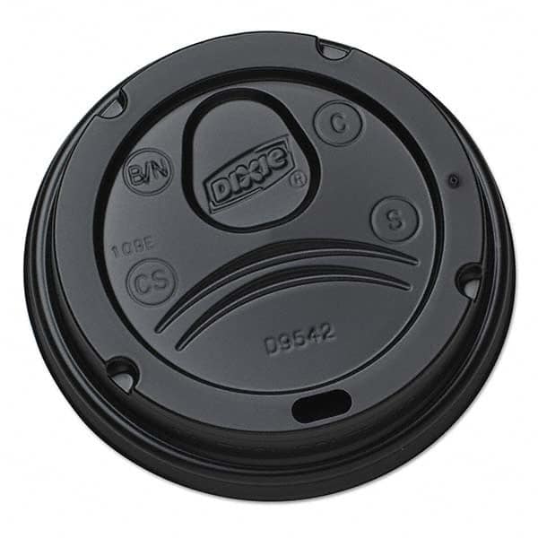 Dixie - Drink-Thru Lids for 10-20 oz Cups, Plastic, Black - Top Tool & Supply