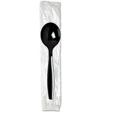 Dixie - Individually Wrapped Spoons, Plastic, Black, 1000/Carton - Top Tool & Supply