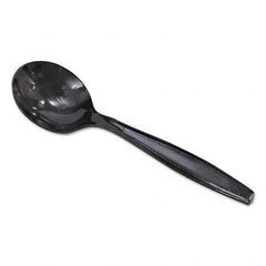 Dixie - Plastic Cutlery, Heavyweight Soup Spoons, 5 3/4", Black, 1000/Carton - Top Tool & Supply