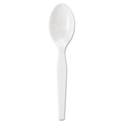 Dixie - Individually Wrapped Polystyrene Cutlery, Teaspoons, White, 1000/Carton - Top Tool & Supply