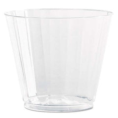 WNA - Classic Crystal Plastic Tumblers, 9 oz, Clear, Fluted, Squat, 12/Pack - Top Tool & Supply