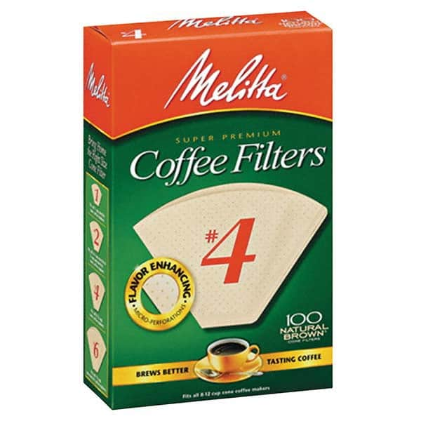 Melitta - Coffee, Tea & Accessories Breakroom Accessory Type: Coffee Filters For Use With: Cone Style Electric Coffeemakers - Top Tool & Supply